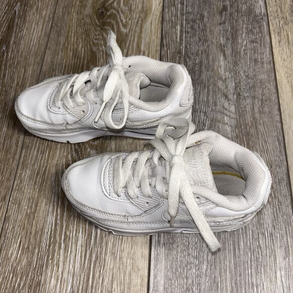 Nike Air Max 90 Youth US Size 11C White Running Sneaker Shoes CD6867-100 - Picture 6 of 11